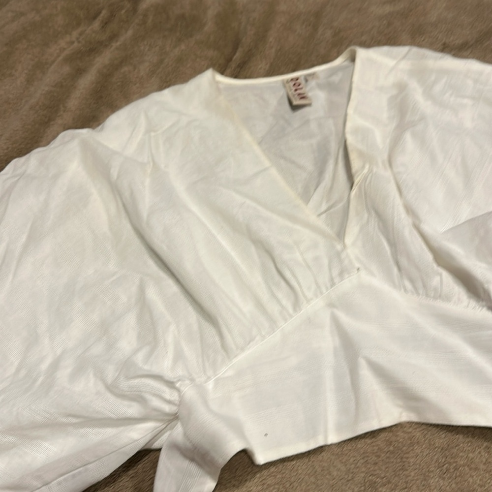 Dolan blouse with tie in back. Big sleeves. Size small
